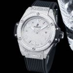 Hublot Big Bang stainless steel and White Gold Diamond Diameter 43mm watch